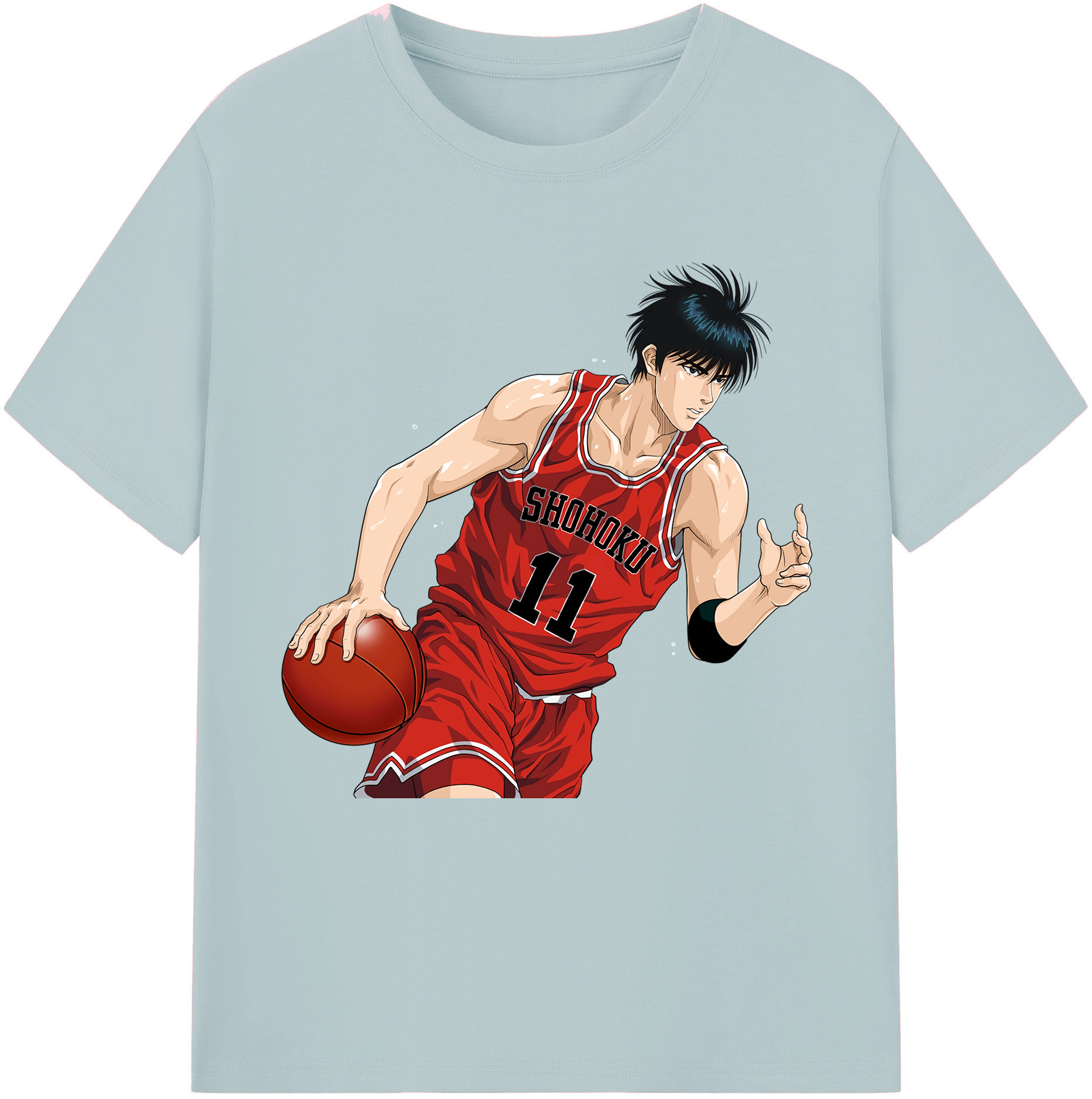 SLAM DUNK／スラムダンク 綿100％半袖Tシャツ（フロントプリント）